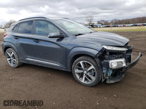 2020 Hyundai Kona Limited with VIN KM8K33A58LU399910, listed as a Copart auction lot 49695345 with 46,169 mi miles and Salvage Title. Bid and sale history available at carsss.com. Image 4.