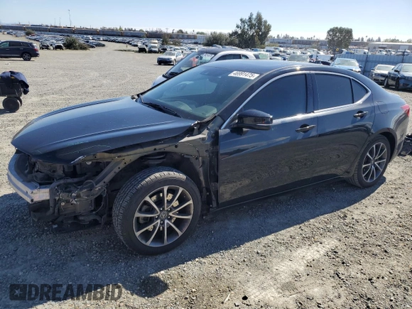 2015 Acura TLX V6 Tech with VIN 19UUB2F54FA013820, listed as a Copart auction lot 46991475 with 103,319 mi miles and Salvage Title. Bid and sale history available at carsss.com. Image 1.