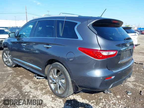 2014 Infiniti QX60 with VIN 5N1AL0MM7EC533909, listed as a IAAI auction lot 42370543 with 159,958 mi miles and . Bid and sale history available at DreamBid. Image 3.