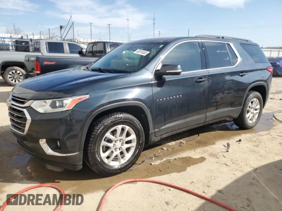 2021 Chevrolet Traverse LT Cloth z VIN 1GNERGKW2MJ122517, wystawiony jako Copart lot #48918465 z przebiegiem 36 888 mil mil oraz Szkoda całkowita • Salvage title. Historia ofert i sprzedaży dostępna na DreamBid. Obrazek 1.