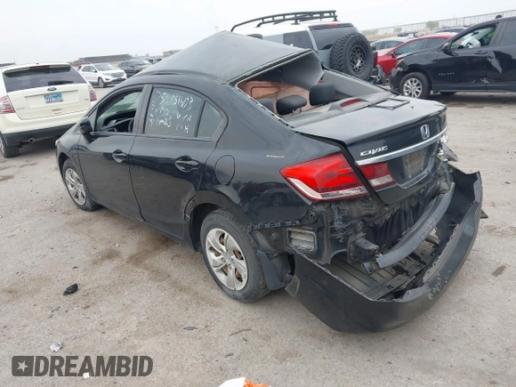 2015 Honda Civic LX with VIN 19XFB2F54FE062844, listed as a IAAI auction lot 42060674 with Not Provided miles and . Bid and sale history available at DreamBid. Image 3.