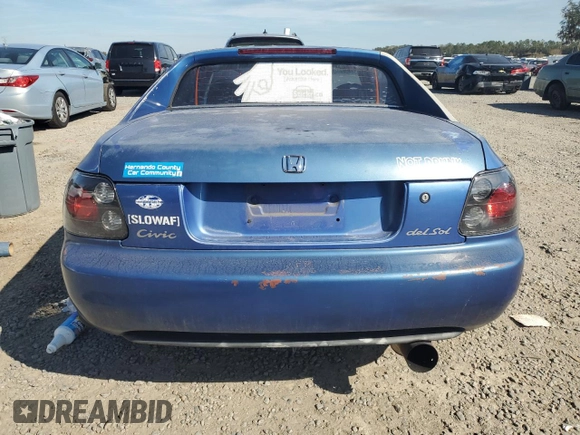 1993 Honda del Sol Si z VIN JHMEH6260PS001729, wystawiony jako Copart lot #43269695 z przebiegiem 109 102 mil mil oraz Szkoda całkowita • Salvage title. Historia ofert i sprzedaży dostępna na DreamBid. Obrazek 6.