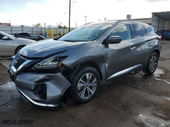 2023 Nissan Murano SV with VIN 5N1AZ2BJ5PC129478, listed as a Copart auction lot 46855025 with 61,056 mi miles and Non Repairable. Bid and sale history available at carsss.com. Image 1.