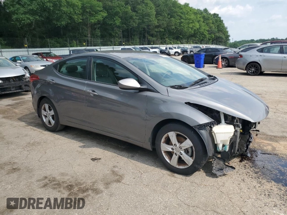 2013 Hyundai Elantra GLS z VIN 5NPDH4AE6DH415358, wystawiony jako Copart lot #58315245 z przebiegiem 112 231 mil mil oraz Szkoda całkowita • Salvage title. Historia ofert i sprzedaży dostępna na DreamBid. Obrazek 4.