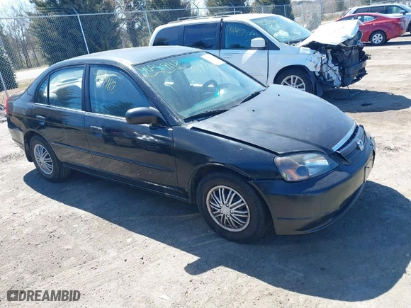 2001 Honda Civic LX with VIN 1HGES16541L018172, listed as a IAAI auction lot 41849118 with 222,232 mi miles. Bid and sale history available at carsss.com. Image 1.