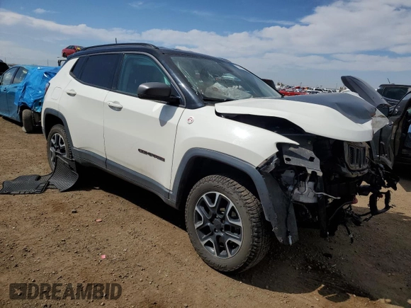 2020 Jeep Compass Trailhawk with VIN 3C4NJDDB4LT159505, listed as a Copart auction lot 53172135 with 80,722 mi miles and Salvage title. Bid and sale history available at DreamBid. Image 4.