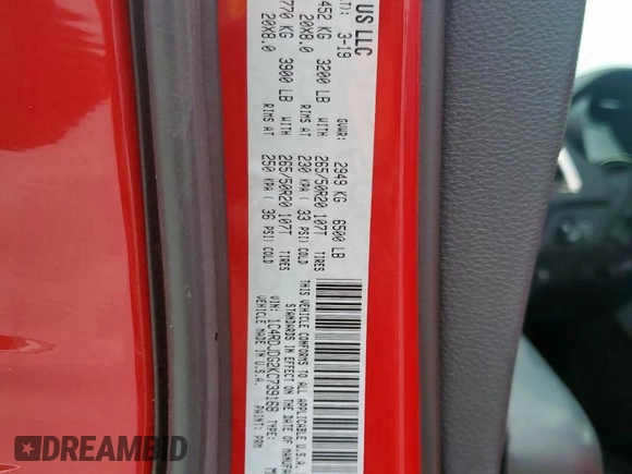 2019 Dodge Durango GT Plus with VIN 1C4RDJDG2KC739168, listed as a Copart auction lot 53700155 with 97,307 mi miles and Salvage title. Bid and sale history available at DreamBid. Image 14.