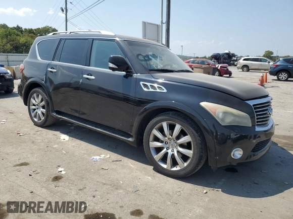2011 Infiniti QX56 8-passenger with VIN JN8AZ2NC1B9300755, listed as a Copart auction lot 69016034 with 222,006 mi miles and Clean Title. Bid and sale history available at carsss.com. Image 4.