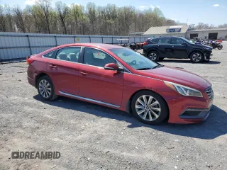 2016 Hyundai Sonata Sport with VIN 5NPE34AF9GH261907, listed as a Copart auction lot 52534385 with 100,644 mi miles and Salvage Title. Bid and sale history available at DreamBid. Image 4.