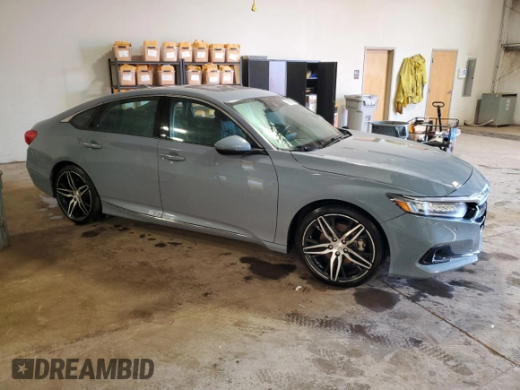 2021 Honda Accord Touring with VIN 1HGCV2F91MA012403, listed as a Copart auction lot 48781655 with Not provided miles and Salvage title. Bid and sale history available at DreamBid. Image 4.