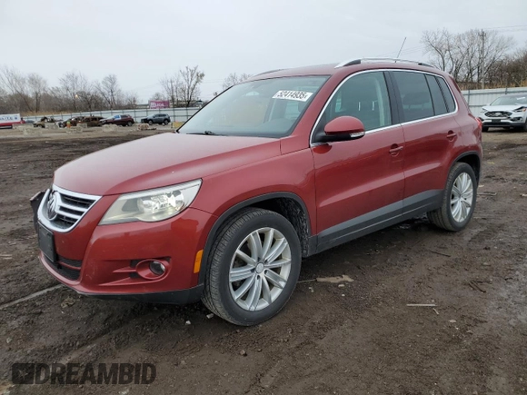 2011 Volkswagen Tiguan SE with VIN WVGBV7AXXBW001845, listed as a Copart auction lot 52414935 with 256,311 mi miles and Salvage Title. Bid and sale history available at DreamBid. Image 1.