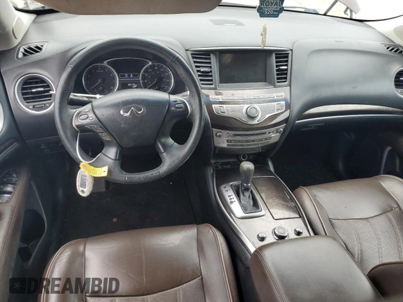 2013 Infiniti JX35 with VIN 5N1AL0MN7DC335399, listed as a Copart auction lot 71110244 with 122,775 mi miles and Salvage Title. Bid and sale history available at carsss.com. Image 8.