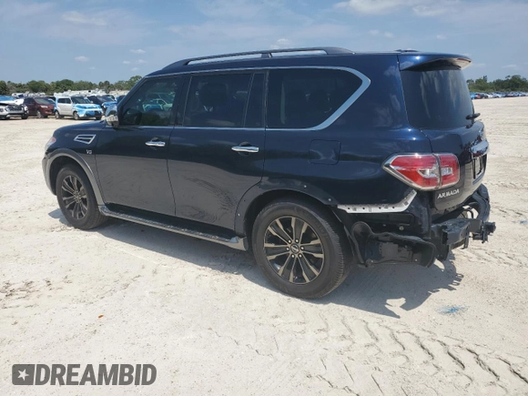 2018 Nissan Armada SL with VIN JN8AY2ND2JX000079, listed as a Copart auction lot 54400655 with 122,115 mi miles and Salvage Title. Bid and sale history available at DreamBid. Image 2.