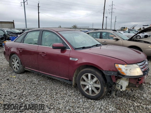 2008 Ford Taurus SEL with VIN 1FAHP24W48G124354, listed as a Copart auction lot 80499924 with 0 mi miles and Salvage Title. Bid and sale history available at carsss.com. Image 4.