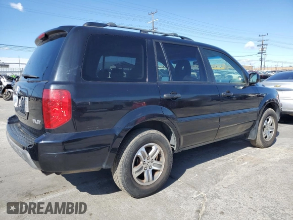 2005 Honda Pilot EX-L with VIN 5FNYF18585B022750, listed as a Copart auction lot 49798475 with 101,186 mi miles and Clean Title. Bid and sale history available at carsss.com. Image 3.