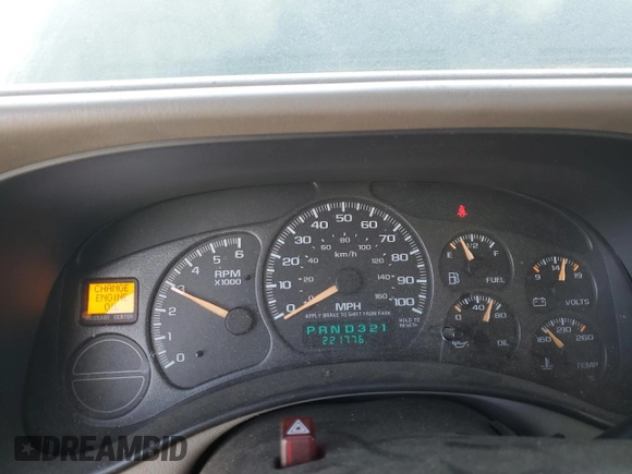 2002 Chevrolet Tahoe LS с VIN 1GNEC13V72J193729, выставлен на аукционе Copart как лот 47971095 с пробегом 221 776 миль миль и Чистый • Clean title. История ставок и продаж доступна на DreamBid. Изображение 9.