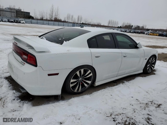 2012 Dodge Charger SRT8 with VIN 2C3CDXEJ2CH105073, listed as a Copart auction lot 85761364 with 232,708 mi miles and Clean Title. Bid and sale history available at carsss.com. Image 3.