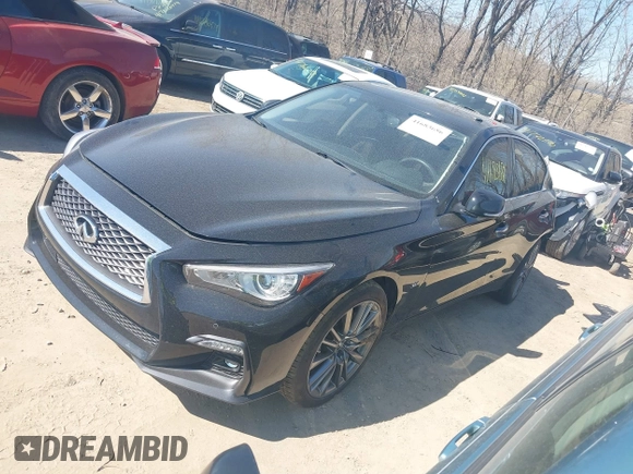 2019 Infiniti Q50 3.0t LUXE with VIN JN1EV7AR6KM591124, listed as a IAAI auction lot 41683686 with 66,529 mi miles. Bid and sale history available at carsss.com. Image 20.