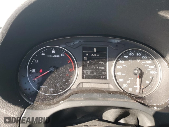 2016 Audi A3 2.0T Premium with VIN WAUB8GFF0G1034348, listed as a Copart auction lot 43964935 with 79,518 mi miles and Salvage Title. Bid and sale history available at carsss.com. Image 9.