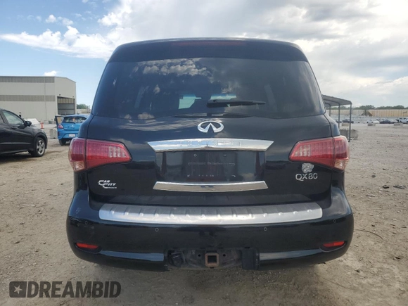 2017 Infiniti QX80 with VIN JN8AZ2NE7H9154114, listed as a Copart auction lot 58202525 with 155,750 mi miles and Salvage title. Bid and sale history available at DreamBid. Image 6.