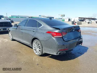 2018 Genesis G80 5.0L Ultimate with VIN KMHGN4JF2JU266314, listed as a IAAI auction lot 41712766 with 80,579 mi miles. Bid and sale history available at carsss.com. Image 3.