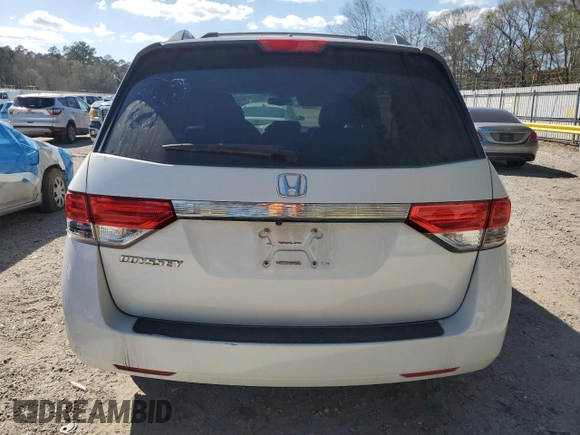 2016 Honda Odyssey EX-L with VIN 5FNRL5H69GB003379, listed as a Copart auction lot 48932295 with 144,904 mi miles and Salvage Title. Bid and sale history available at DreamBid. Image 6.