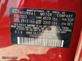 2023 Hyundai Sonata Hybrid Limited with VIN KMHL54JJ9PA064406, listed as a Copart auction lot 88314575 with 3,472 mi miles and Salvage Title. Bid and sale history available at carsss.com. Image 12.