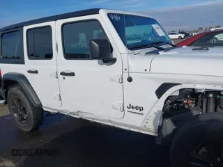 2022 Jeep Wrangler Unlimited Sport S with VIN 1C4HJXDN9NW154922, listed as a IAAI auction lot 41230408 with 35,187 mi miles. Bid and sale history available at carsss.com. Image 14.
