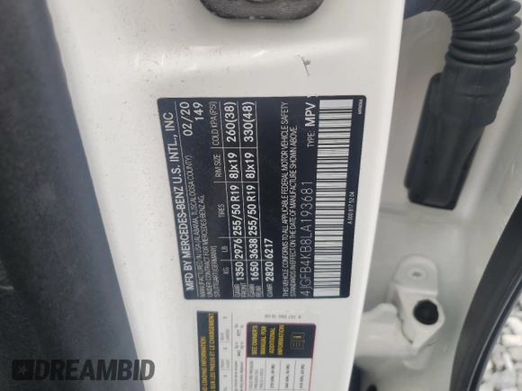 2020 Mercedes-Benz GLE 350 z VIN 4JGFB4KB8LA193681, wystawiony jako Copart lot #57952995 z przebiegiem 63 777 mil mil oraz Szkoda całkowita • Salvage title. Historia ofert i sprzedaży dostępna na DreamBid. Obrazek 13.