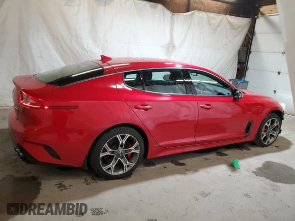 2019 Kia Stinger GT with VIN KNAE35LC5K6047361, listed as a Copart auction lot 48106325 with 130,584 mi miles and Salvage Title. Bid and sale history available at DreamBid. Image 3.