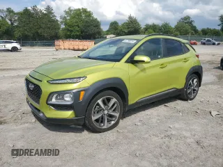 2020 Hyundai Kona Ultimate with VIN KM8K53A50LU480507, listed as a Copart auction lot 62799814 with 19,403 mi miles and Salvage Title. Bid and sale history available at carsss.com. Image 1.