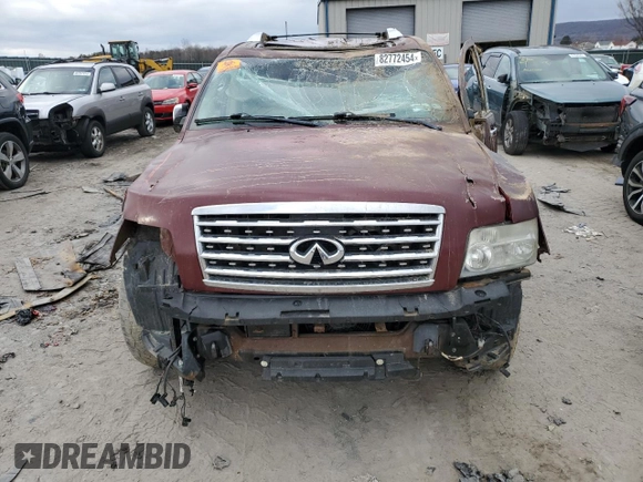2009 Infiniti QX56 with VIN 5N3AA08C49N901603, listed as a Copart auction lot 82772454 with 0 mi miles and Salvage Title. Bid and sale history available at carsss.com. Image 5.