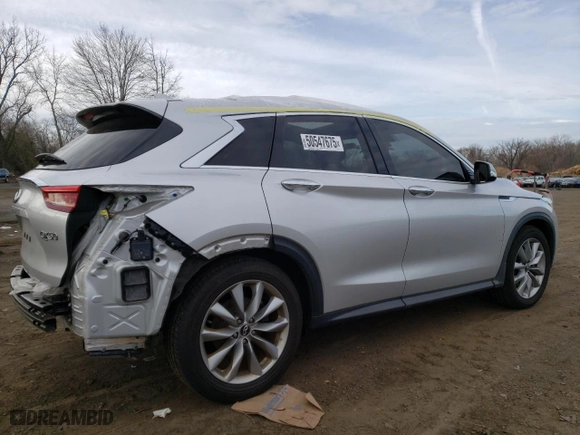 2019 Infiniti QX50 LUXE with VIN 3PCAJ5M36KF148256, listed as a Copart auction lot 50547675 with 85,501 mi miles and Salvage Title. Bid and sale history available at carsss.com. Image 3.