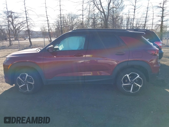 2022 Chevrolet TrailBlazer RS with VIN KL79MUSL6NB134627, listed as a IAAI auction lot 41338995 with 33,258 mi miles. Bid and sale history available at carsss.com. Image 15.