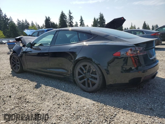 2021 Tesla Model S Plaid with VIN 5YJSA1E66MF434066, listed as a Copart auction lot 61648755 with Not provided miles and Salvage title. Bid and sale history available at DreamBid. Image 2.