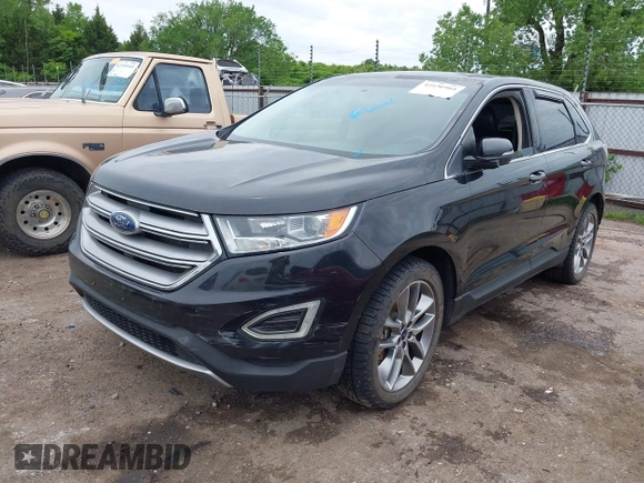 2015 Ford Edge Titanium z VIN 2FMTK4K88FBC26324, wystawiony jako IAAI lot #42156964 z przebiegiem Nie podano mil oraz . Historia ofert i sprzedaży dostępna na DreamBid. Obrazek 2.