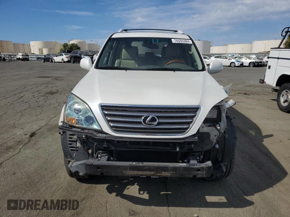 2004 Lexus GX 470 with VIN JTJBT20X340067025, listed as a Copart auction lot 74555384 with 95,321 mi miles and Salvage Title. Bid and sale history available at carsss.com. Image 5.