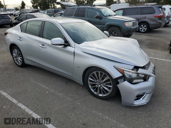 2018 Infiniti Q50 3.0t LUXE with VIN JN1EV7AP5JM590527, listed as a Copart auction lot 82385574 with 80,962 mi miles and Salvage Title. Bid and sale history available at carsss.com. Image 4.