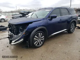 2022 Nissan Pathfinder Platinum with VIN 5N1DR3DJ7NC268847, listed as a Copart auction lot 47670655 with 41,608 mi miles and Salvage Title. Bid and sale history available at carsss.com. Image 1.