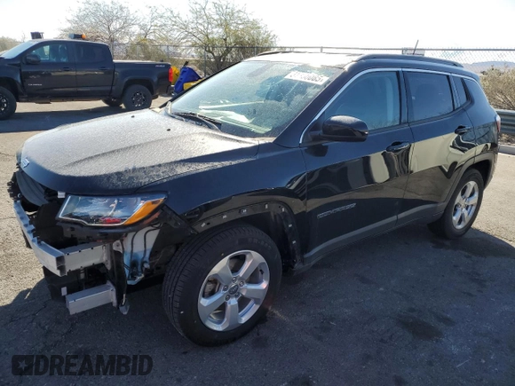 2019 Jeep Compass Latitude z VIN 3C4NJCBB7KT658181, wystawiony jako Copart lot #51850085 z przebiegiem 56 235 mil mil oraz Szkoda całkowita • Salvage title. Historia ofert i sprzedaży dostępna na DreamBid. Obrazek 1.