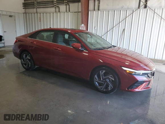 2025 Hyundai Elantra SEL Convenience with VIN KMHLS4DG2SU892992, listed as a Copart auction lot 55060085 with 11,393 mi miles and Clean Title. Bid and sale history available at DreamBid. Image 4.