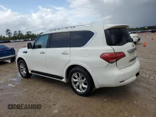 2012 Infiniti QX56 7-passenger with VIN JN8AZ2NF3C9517655, listed as a Copart auction lot 78241174 with 182,533 mi miles and Salvage Title. Bid and sale history available at carsss.com. Image 2.