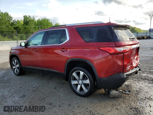 2018 Chevrolet Traverse LT z VIN 1GNEVHKW2JJ167728, wystawiony jako Copart lot #54617705 z przebiegiem 87 774 mil mil oraz Szkoda całkowita • Salvage title. Historia ofert i sprzedaży dostępna na DreamBid. Obrazek 2.