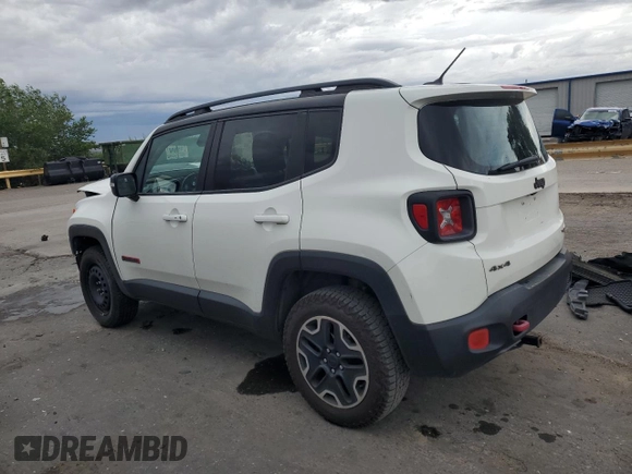 2016 Jeep Renegade Trailhawk with VIN ZACCJBCTXGPD68217, listed as a Copart auction lot 60871725 with 127,177 mi miles and Salvage title. Bid and sale history available at DreamBid. Image 2.