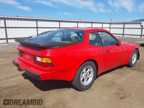1984 Porsche 944 with VIN WP0AA0948EN456264, listed as a IAAI auction lot 42134801 with 54,339 mi miles and . Bid and sale history available at carsss.com. Image 4.