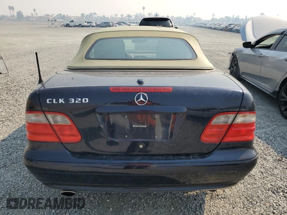 2003 Mercedes-Benz CLK 320 with VIN WDBLK65G33T139654, listed as a Copart auction lot 73169214 with 60,448 mi miles and Salvage Title. Bid and sale history available at DreamBid. Image 6.