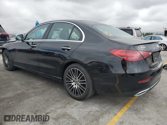 2023 Mercedes-Benz C 300 with VIN W1KAF4GB9PR093775, listed as a Copart auction lot 54954735 with 28,495 mi miles and Salvage title. Bid and sale history available at DreamBid. Image 2.