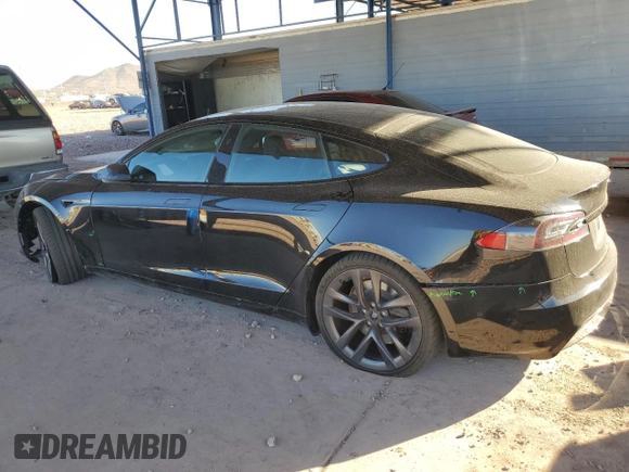 2022 Tesla Model S with VIN 5YJSA1E51NF464763, listed as a Copart auction lot 43559465 with 36,079 mi miles and Salvage title. Bid and sale history available at DreamBid. Image 2.