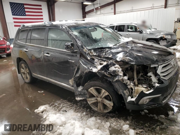 2012 Toyota Highlander Limited with VIN 5TDDK3EH2CS129130, listed as a Copart auction lot 45463835 with 0 mi miles and Salvage Title. Bid and sale history available at carsss.com. Image 4.