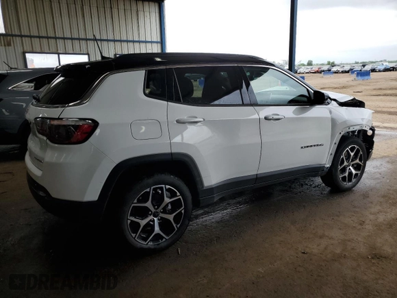 2025 Jeep Compass Limited with VIN 3C4NJDCN0ST593611, listed as a Copart auction lot 62149605 with 1,765 mi miles and Clean title. Bid and sale history available at DreamBid. Image 3.